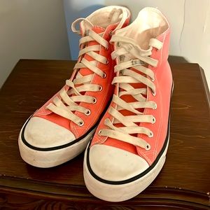 Good Used Condition Barbie Pink High Top Sneakers 9